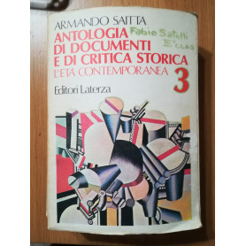 Antologia di documenti e di critica storia 3Librisaggi