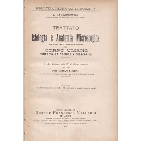 Trattato di istologia e anatomia microscopica