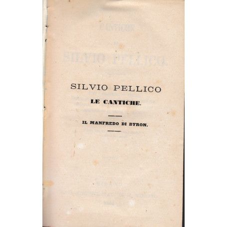 Le cantiche - Il Manfredo di Byron