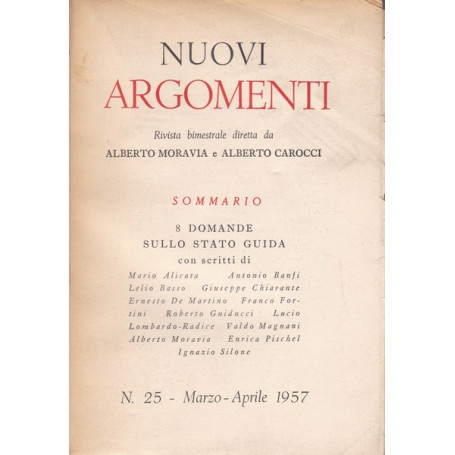 Nuovi Argomenti. N.25. Marzo-Aprile 1957.