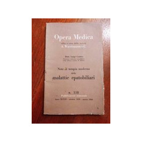 Note di terapia moderna delle malattie epatobiliari