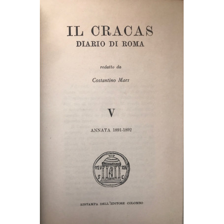 Il Cracas - Diario di Roma - Volume V - 1891-1892