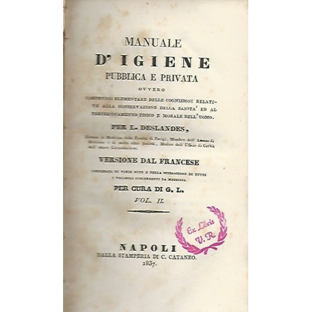 MANUALE D'IGIENE PUBBLICA E PRIVATA - Vol. II