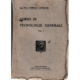 Corso di tecnologie generali. Vol. ILibrisaggi