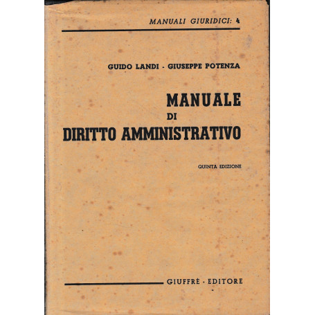 Manuale di Diritto Amministrativo