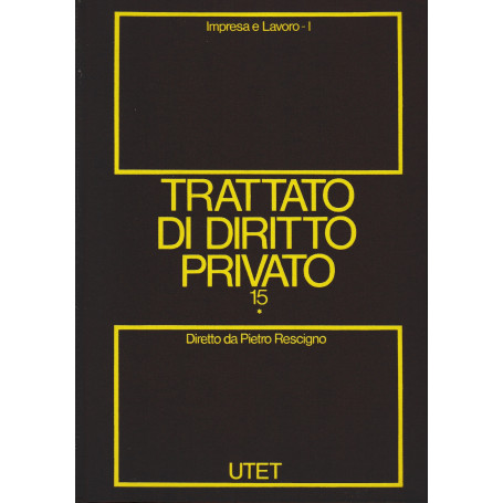 Trattato di diritto privato. Impresa e lavoro. (Vol. 15*/tomo 1)