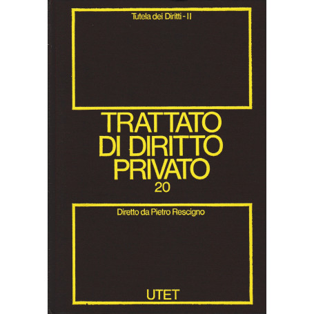 Trattato di Diritto privato. Tutela dei diritti. ( vol. 20/tomo 2)