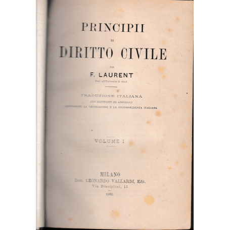 Principii di Diritto Civile  vol. 1