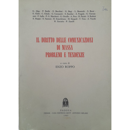 Il diritto delle comunicazioni di massa problemi e tendenze