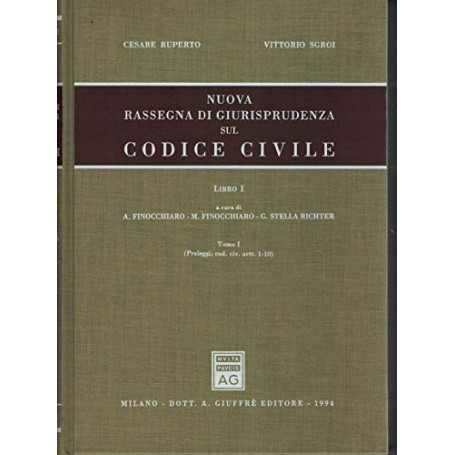 Nuova rassegna di giurisprudenza sul Codice civile. Preleggi  artt. 1-10 (Vol. 1/1)