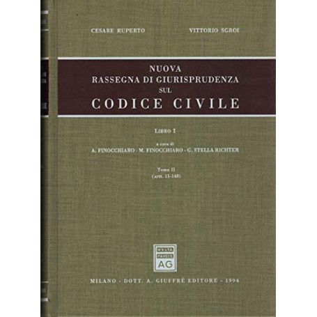 Nuova rassegna di giurisprudenza sul Codice civile. Artt. 11-148 (Vol. 1/2)