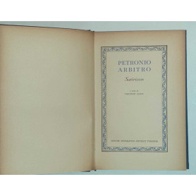 Petronio Arbitro. Satiricon. Volume primoLibrisaggi