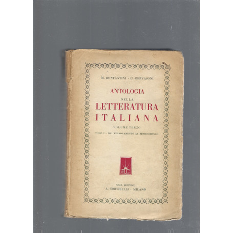 Antologia della letteratura italiana  vol. III