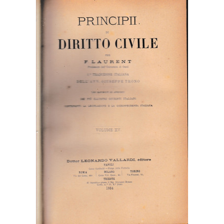 Principii di Diritto Civile  vol. 15