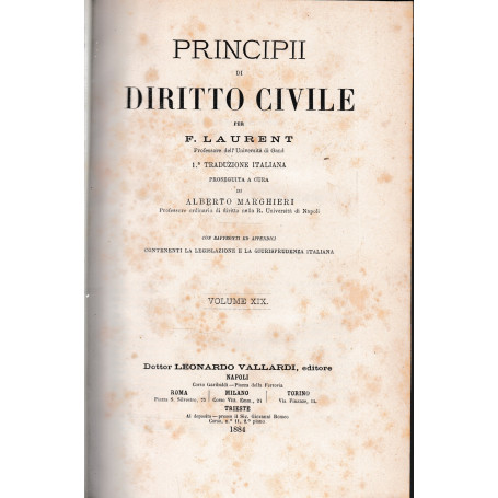 Principii di Diritto Civile  vol. 19