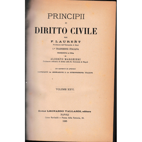 Principii di Diritto Civile  vol. 26