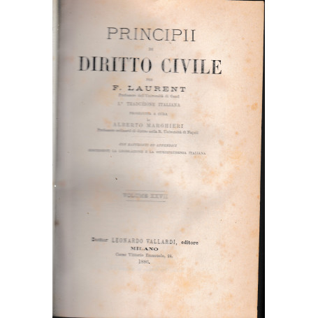 Principii di Diritto Civile  vol. 27