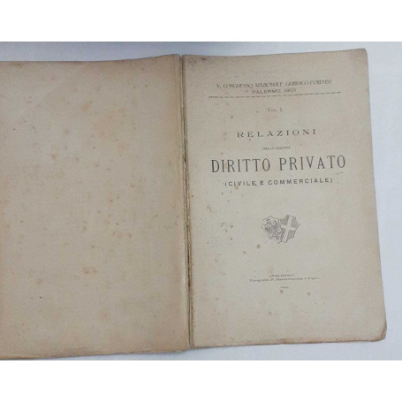 Relazioni della sezione diritto privato (civile e commerciale). Volume 1