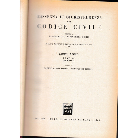 Rassegna di Giurisprudenza sul Codice Civile  libro 3  tomo 2 (art. 978-1172)