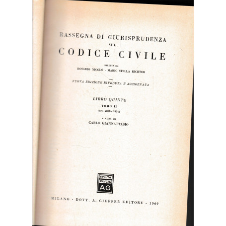 Rassegna di Giurisprudenza sul Codice Civile  libro 5  tomo 2 (art. 2325-2554)