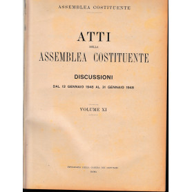 Atti della Assemblea Costituente. Discussioni dal12 Gennaio 1948 al 31 Gennaio 1948