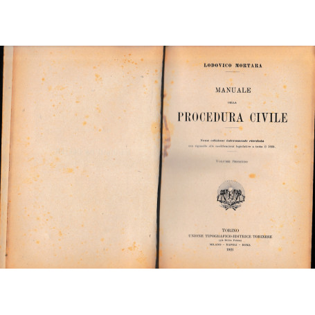 Manuale della Procedura Civile  vol. 2°