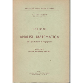 Lezioni di analisi matematica per gli studenti di ingegneria (volume II)