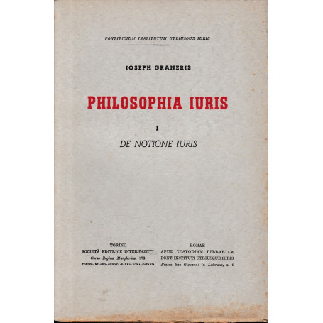 Philosophia Iuris  I. De notione iuris