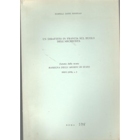 Un dibattito in Francia sul ruolo dell'archivista (estratto della rivista Rassegna degli Archivi di Stato) XXXVI (1976) n.2