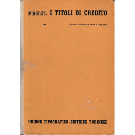 Titoli di credito  vol. 6°  tomo III°