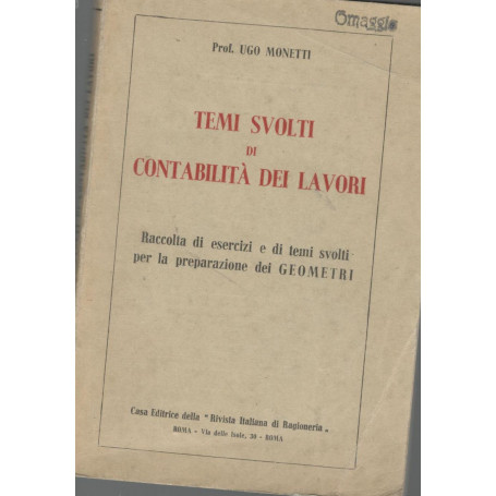 Temi svolti di contabilità dei lavori