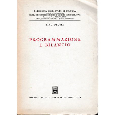 Programmazione e bilancio