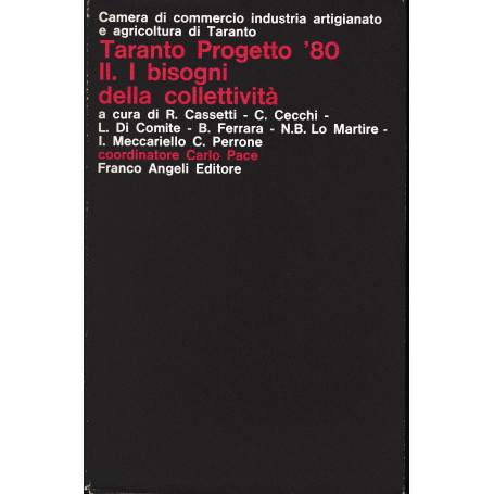 Taranto Progetto '80  Vol. 2° I bisogni della collettività
