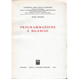 Programmazione e bilancio