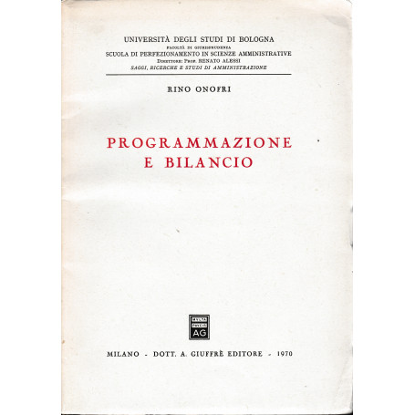 Programmazione e bilancio