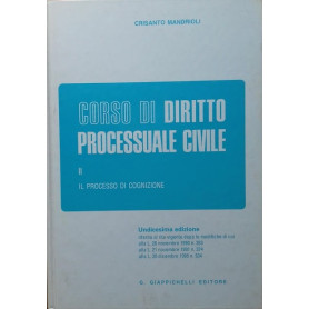 Corso di diritto processuale civile. Vol. II: Il processo di cognizione