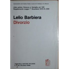 Libro quinto: persone e famiglia art. 149 - Supplemento Legge 1° dicembre 1970 n. 898  DIVORZIO