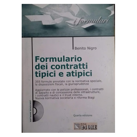 Formulario dei contratti tipici e atipici