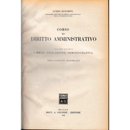 Corso di diritto amministrativo vol. 4°