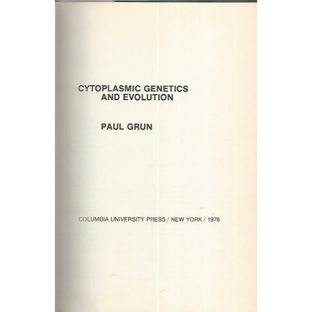 Cytoplasm genetics and evolution
