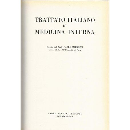 Trattato italiano di medicina interna. Malattie del collageno e dell'apparato locomotore.Patologia dell'età senile