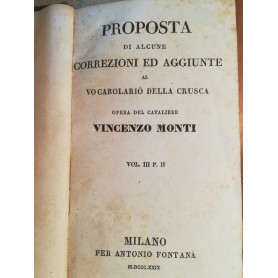 Proposta di alcune correzioni ed aggiunte al vocabolario della Crusca. III (2).