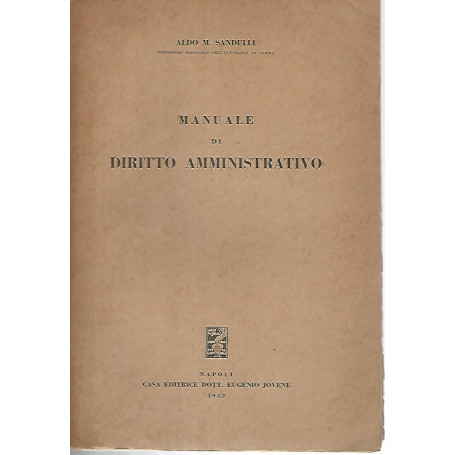 Manuale di diritto amministrativo