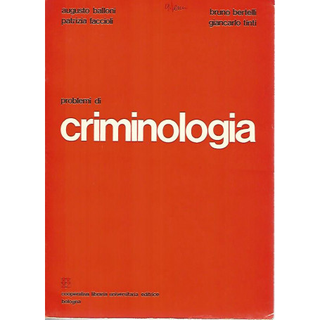 Problemi di criminologia