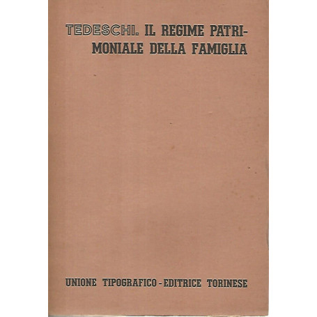 Il regime patrimoniale della famiglia
