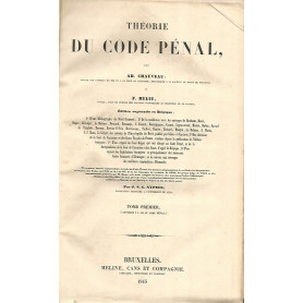 Theorie du code penale. Volume 1