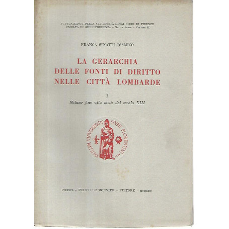 La gerarchia delle fonti di diritto nelle città lombarde. 1 Milano fino alla metà del secolo XIII