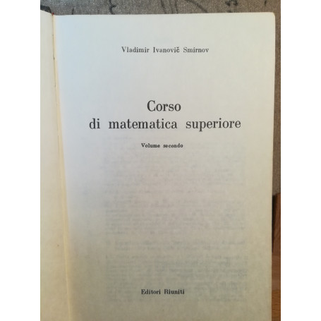 Corso di matematica superiore