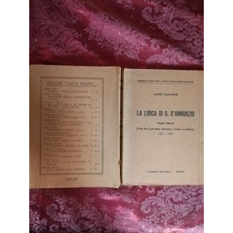 La lirica di Gabriele D'annunzio tomo primo