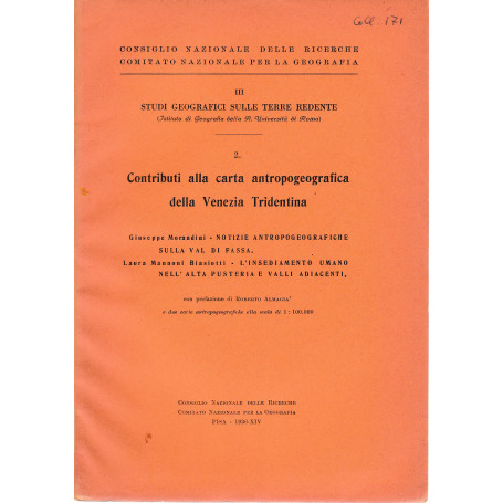 Contributi alla carta antrpogeografica della Venezia Tridentina vol. 2